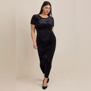 Torrid Black Velvet Catsuit